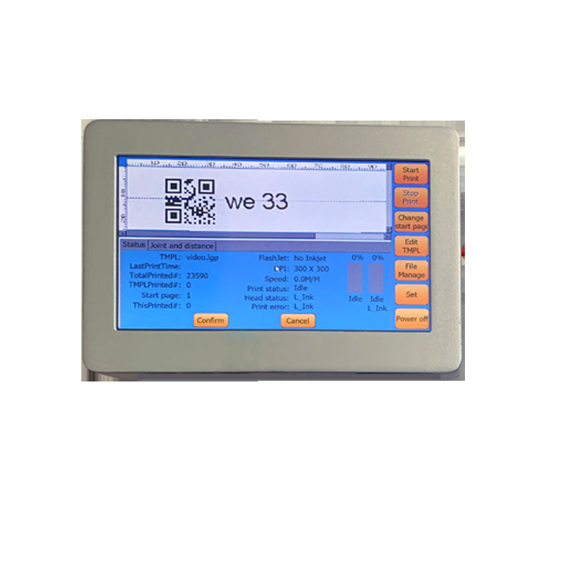 12.7mm Barcode Overprinter Water Based High Speed Inkjet Printer For Expiry Date