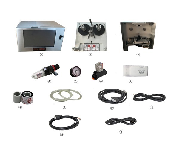 DIKAI D05S Αυτοματοποιημένος υπεργογράφος θερμικής μεταφοράς με 53mm * 150mm Max Print Area και 6bar / 90psi παροχή αέρα